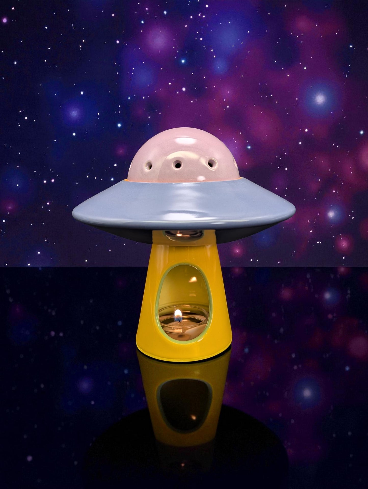 UFO Tea Light Wax Warmer: Purples